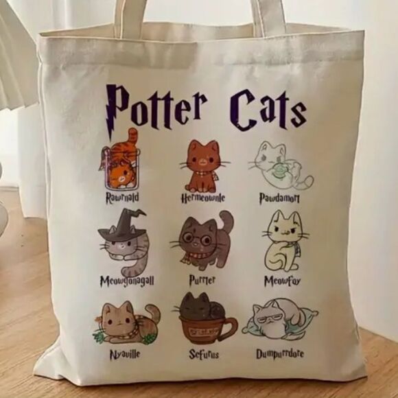 Potter Cats Can as Tote Bag - Picture 1 of 5